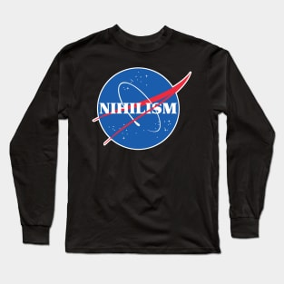 Nasa / Nihilism Logo Tribute/Parody Design Long Sleeve T-Shirt